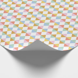 Papel De Presente Argyles Coloridos Bonitos em Branco