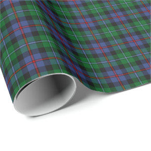 Papel De Presente Argyll Scotland Tartan Blue and Green Xadrez