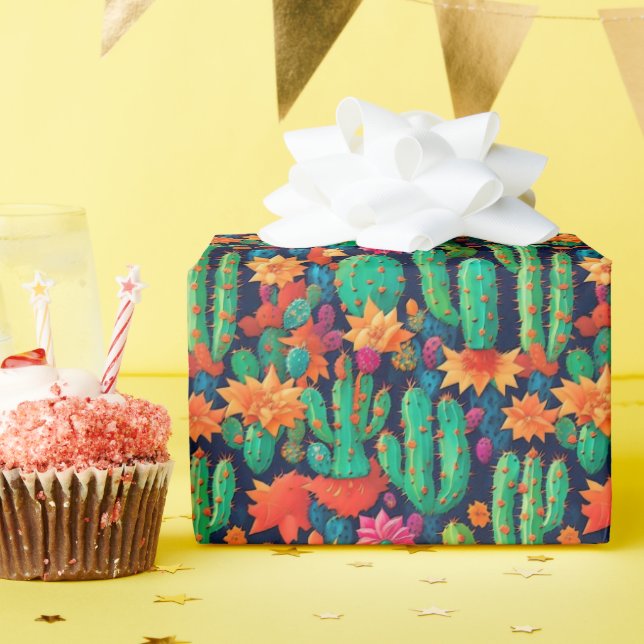 Papel De Presente Arizona Saguaro Cactus (Festa de aniversário)