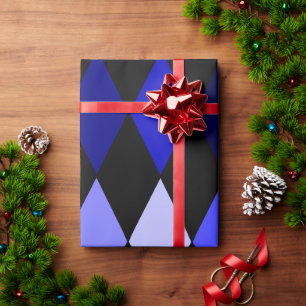 Papel De Presente arléquim azul desbotado