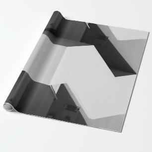 PAPEL DE PRESENTE ARMÁRIO DE MADEIRA BRANCO E PRETO