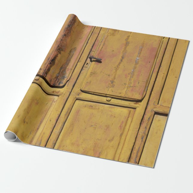 Papel De Presente Armário de madeira marrom fechado (Desenrolado)