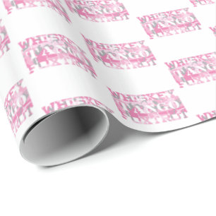 Papel De Presente Armário Whiskey Tango Foxtrot Pink Camo