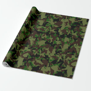 Papel De Presente Army Camo Pattern