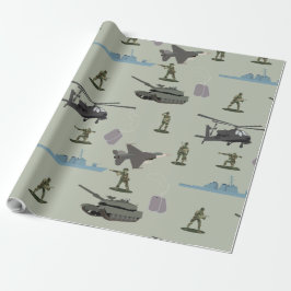 Papel De Presente Army Military Camouflage Green Camo