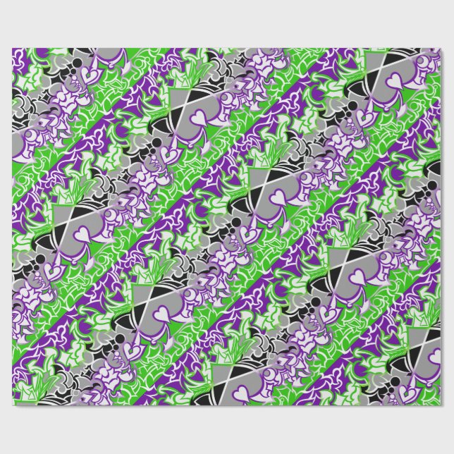 Papel De Presente Aroace Radioative Pride Flag Squiggles (Aberto)