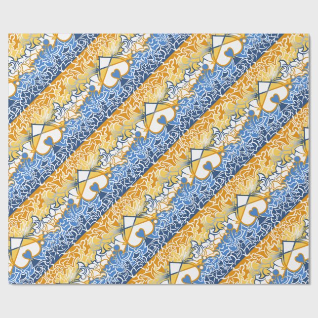 Papel De Presente Aroace Sun e Sea Pride Flag Squiggles (Aberto)