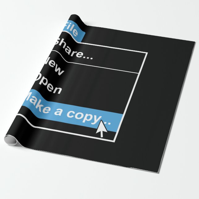 Papel De Presente Arquivo Fazer Cópia da Ciência do Computador (Desenrolado)