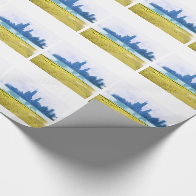 Papel De Presente Arranha-céus de Chicago com escovas de ar (Ponta)