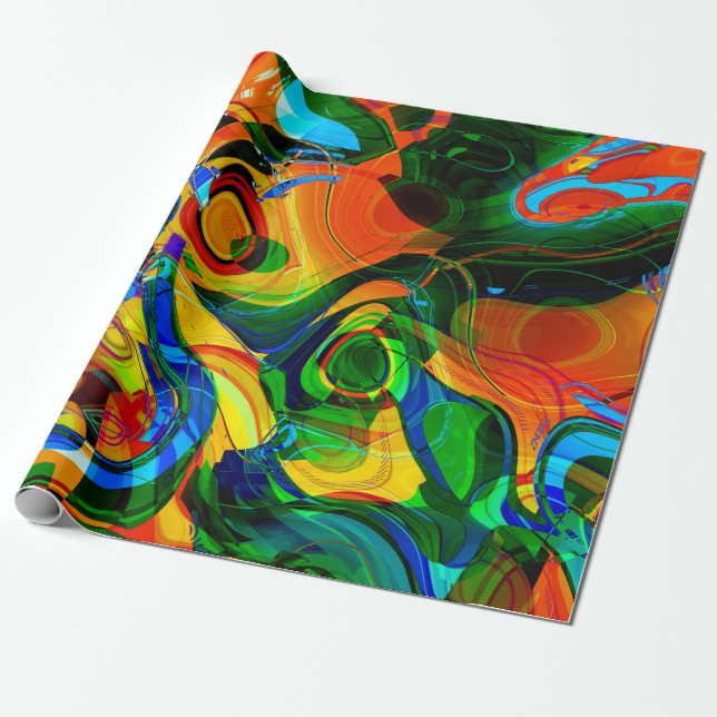 Papel De Presente art abstract vibrant colorful background, seamless (Desenrolado)