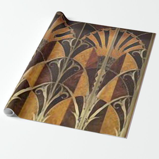 PAPEL DE PRESENTE ART DECO FANS MARQUETRY (Desenrolado)