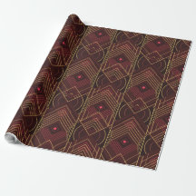 Art Deco Geométrico Elevado - Vermelho Vinho