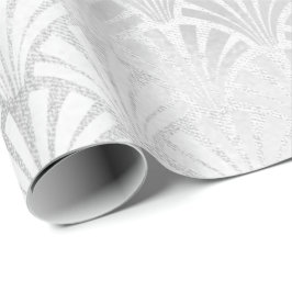 Papel De Presente Art Deco Monochrom Cinzas de prata
