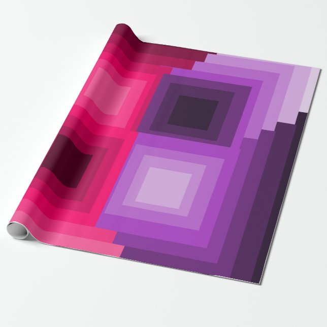 Papel De Presente Art Deco Squares (Desenrolado)