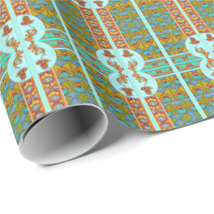 Papel De Presente Art nouveau floral vitoriano
