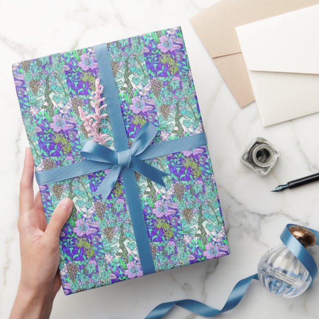 Papel De Presente Art nouveau joseph binet Videira floral  (Presentear)
