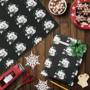 Papel De Presente Art Nouveau Raposa Branca Árctica