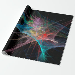 Papel De Presente Arte Abstrata Arco-Íris Gelo