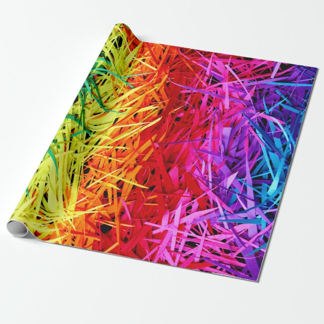 Papel De Presente Arte abstrata colorida (Desenrolado)