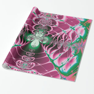 Papel De Presente Arte abstrata flor vermelha