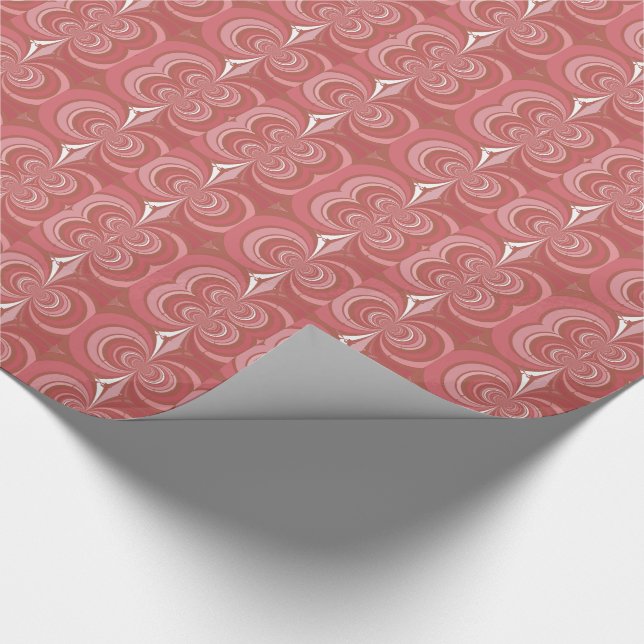 Papel De Presente Arte abstrata fractal vermelha (Ponta)