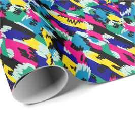 Papel De Presente Arte Abstrato a negrito em cores primárias