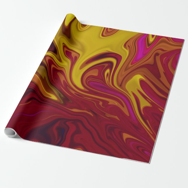 Papel De Presente Arte Abstrato Colorida Moderna | canvas de óleo pa (Desenrolado)
