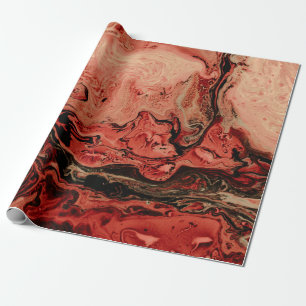 Papel De Presente Arte abstrato vermelha e marrom