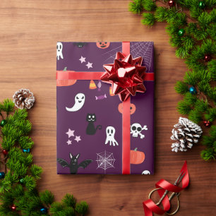 Papel De Presente Arte Assustadoramente Fofa de Halloween