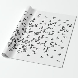 Papel De Presente Arte da caça do pato dos patos em vôo -