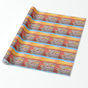 Papel De Presente arte da truta de arco-íris