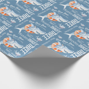 Papel De Presente Arte de aquarela personalizada com aniversário de