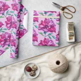 Papel De Presente Arte de Aquarela Pura Rosa artística rosa