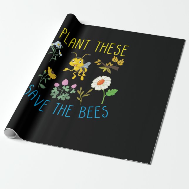 Papel De Presente Arte De Beekeeper Estas Salvem As Abelhas (Desenrolado)