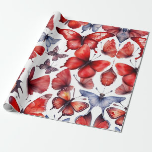 Papel De Presente Arte de borboletas aquarela