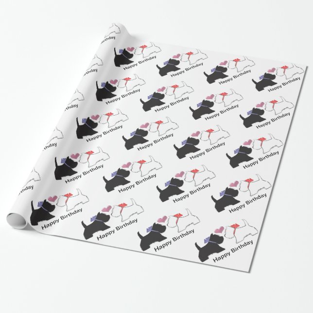 Papel De Presente Arte de Cães Bons (Desenrolado)