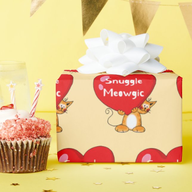 Papel De Presente Arte de Canuca Meowgic Engraçada (Festa de aniversário)