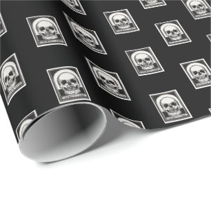 Papel De Presente Arte de Caveira Memento Mori