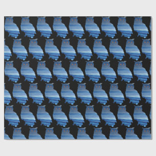 Papel De Presente Arte de coruja de aquarela