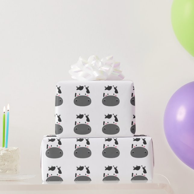 Papel De Presente Arte De Crianças De Vaca (Presentes para festas)