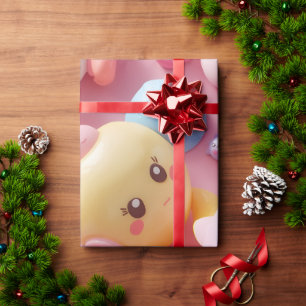 Papel De Presente Arte de Criatura de Brinquedo Pastel Kawaii
