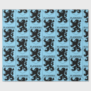Papel De Presente Arte de Design Gráfico do Leão de Flandres