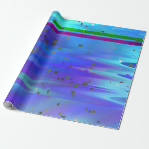 Papel De Presente Arte de Falha de Pixel Vaporwave Estética Falha An