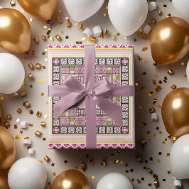 Papel De Presente Arte de fronteira étnica