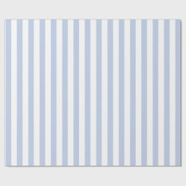 Papel De Presente Arte de Listra Vertical Azul Branco Suave