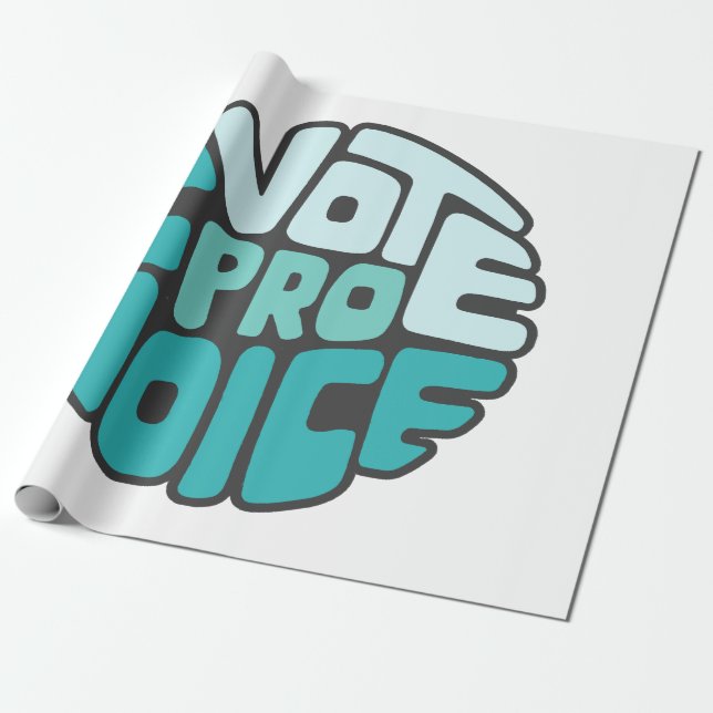 Papel De Presente Arte de Palavras Voto Pro Escolha  (Desenrolado)
