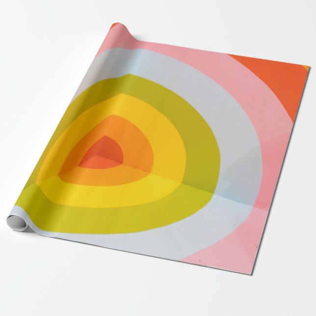Papel De Presente Arte de parede multicolorida (Desenrolado)