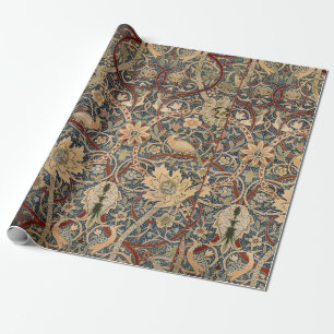 Papel De Presente Arte de Pássaros Vintage William Morris Bullerswoo