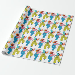 Papel De Presente Arte de Personagem de Colagem de Cavalo Moderno (S