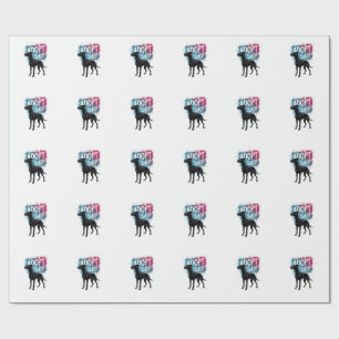 Papel De Presente Arte de Resgate de Cão Grafite Adote Não Compre Vi
